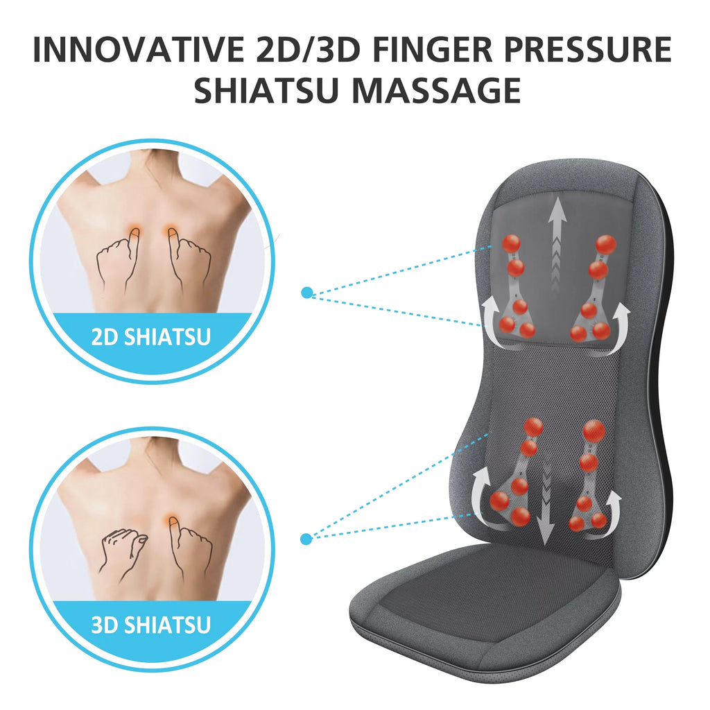 Shiatsu Back Massager with Heat 10 Massage Nodes Y97764