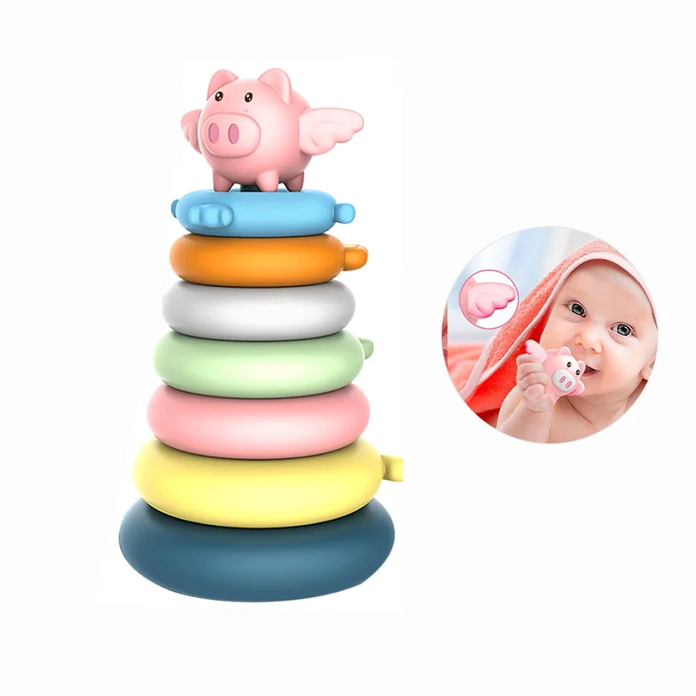 7 Rings Baby Stacking & Nesting Toys Montessori Baby Blocks K834931