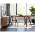 Wood Counter Table Set with 2 Counter Stools in Light Gray U1332