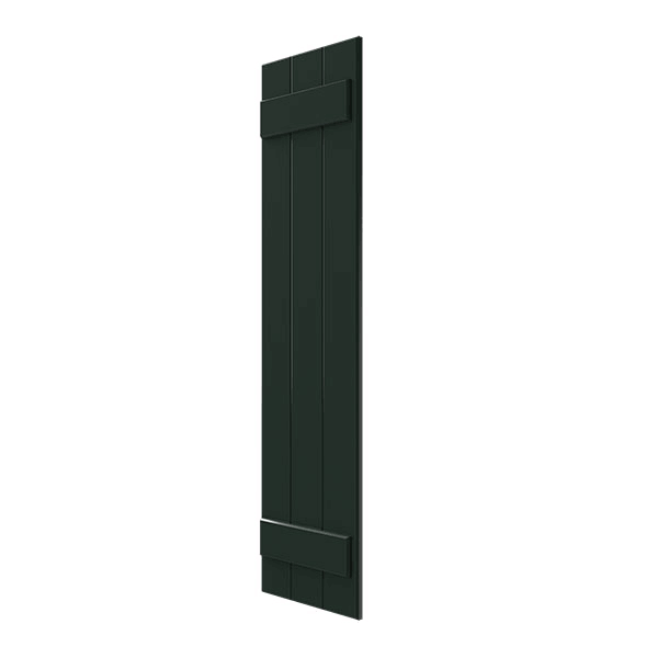 Chrome Composite Board-n-Batten Shutters (Per Pair) B66931