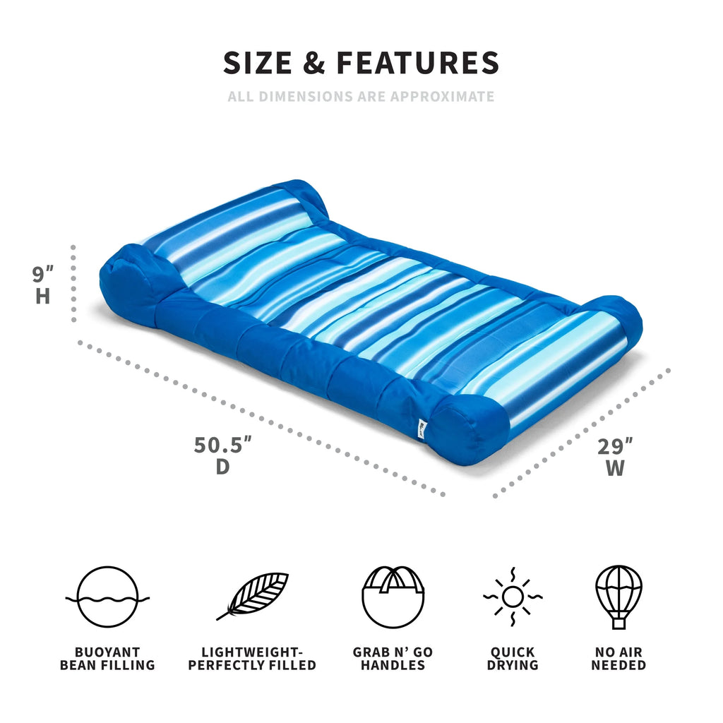 Blurred Blue Mesh Pool Lounger with Headrest A809820