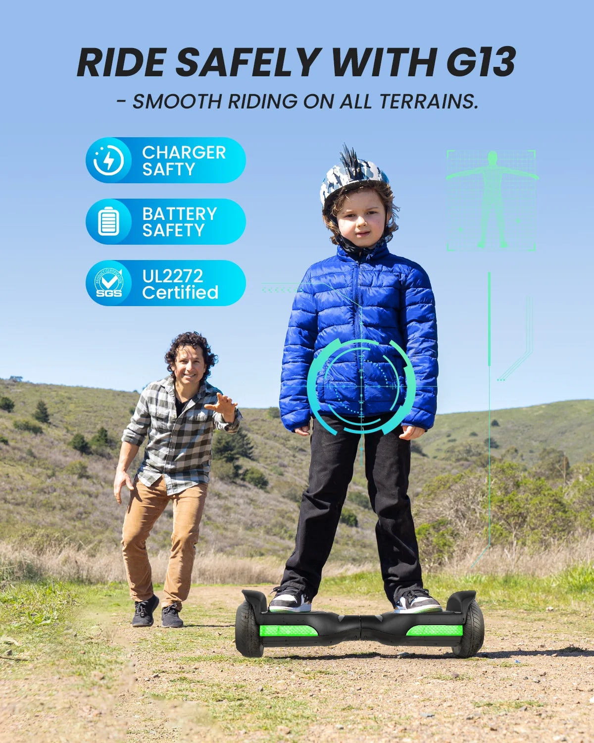 Hoverboard with Seat Attachment, Balancing Scooter N668018