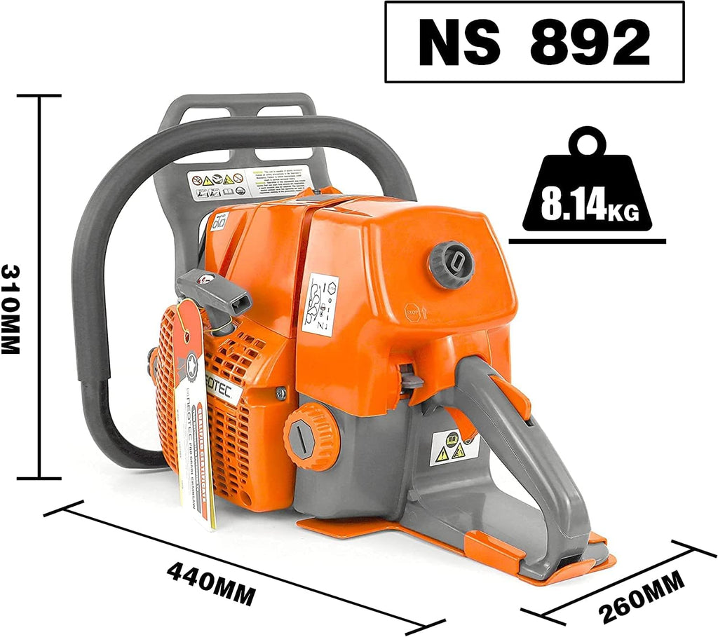 92cc Gas Chainsaw with 24 inch Bar and Chain Q360