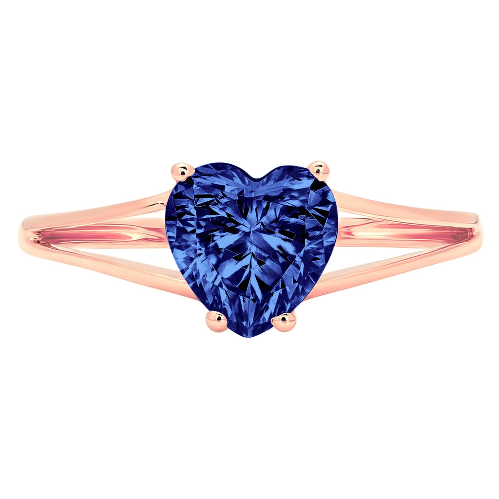 18K Rose Gold Solitaire Ring I727323