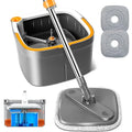 Spin Mop and Bucket Set with 2 Microfiber Mop Pads D206063