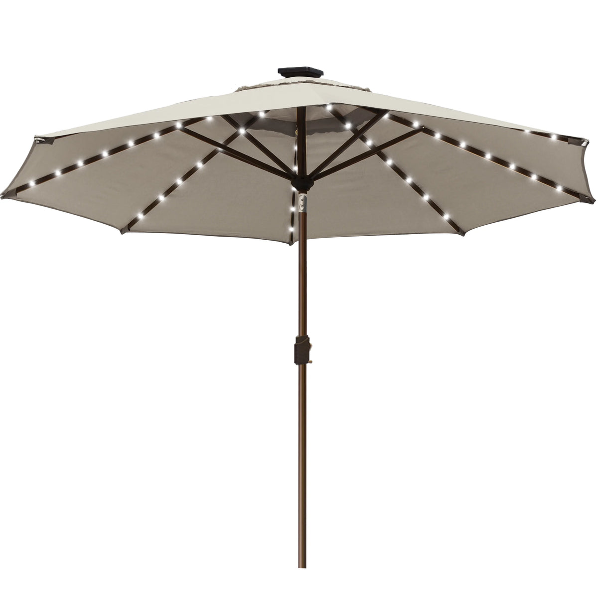 9ft Market Umbrella with 80 LED Lights and Ventilation S559765