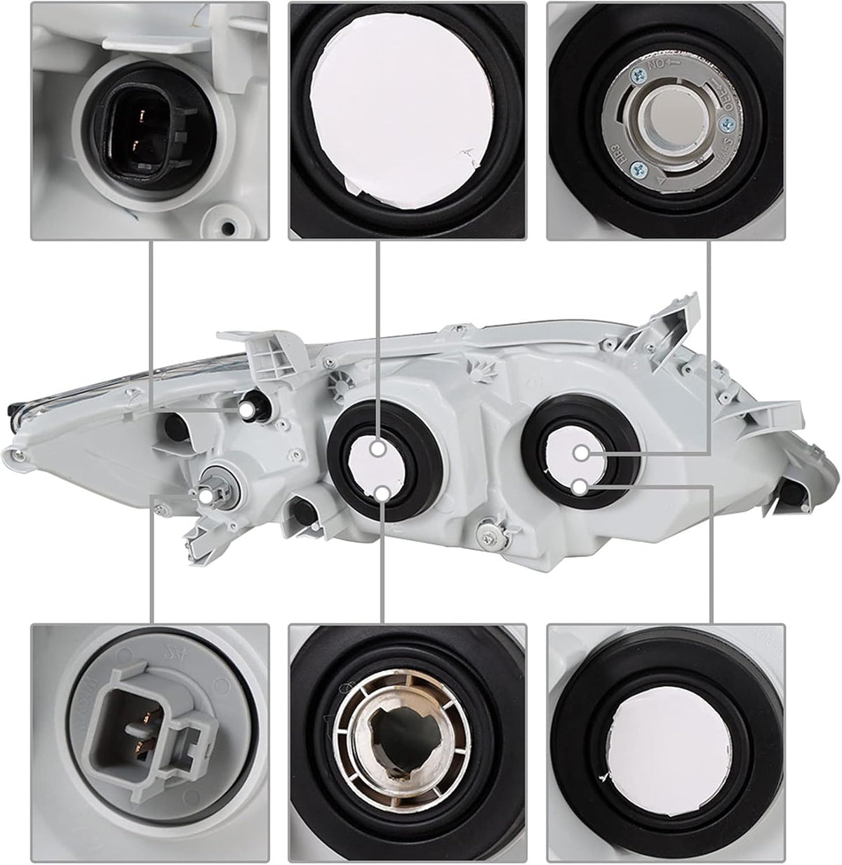 Headlights Pair for 2010 2011 Toyota Camry SE C278
