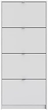 4 Drawer White Shoe Cabinet U4456