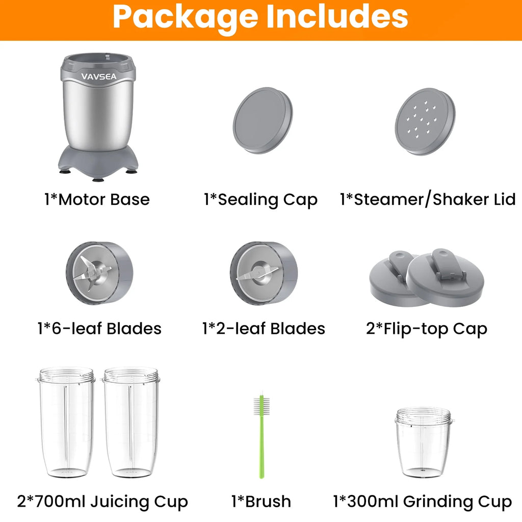 3-in-1 Smoothies Blender, 11 Pcs Countertop Blender, BPA Free L7249