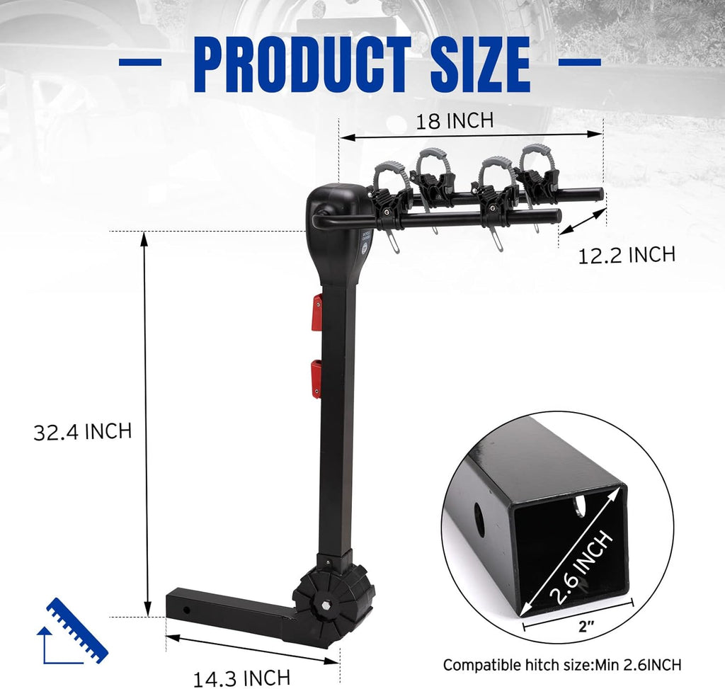 2-Bike Hitch Mount Carrier Rack D45566