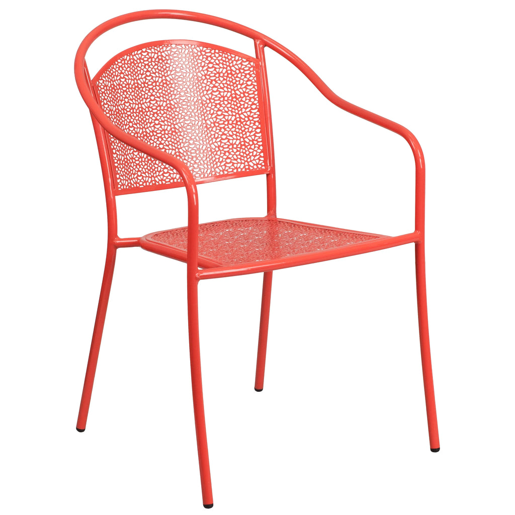 Round Patio Table Set with 4 Round Back Chairs L3117