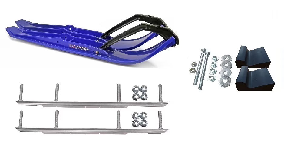 Blue XPT Snowmobile Skis Complete Kit F460977