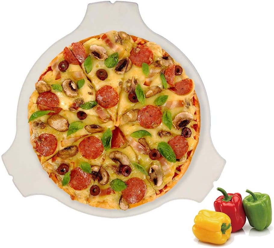 15 Round Ceramic Pizza Stone for Grill and Oven G11879