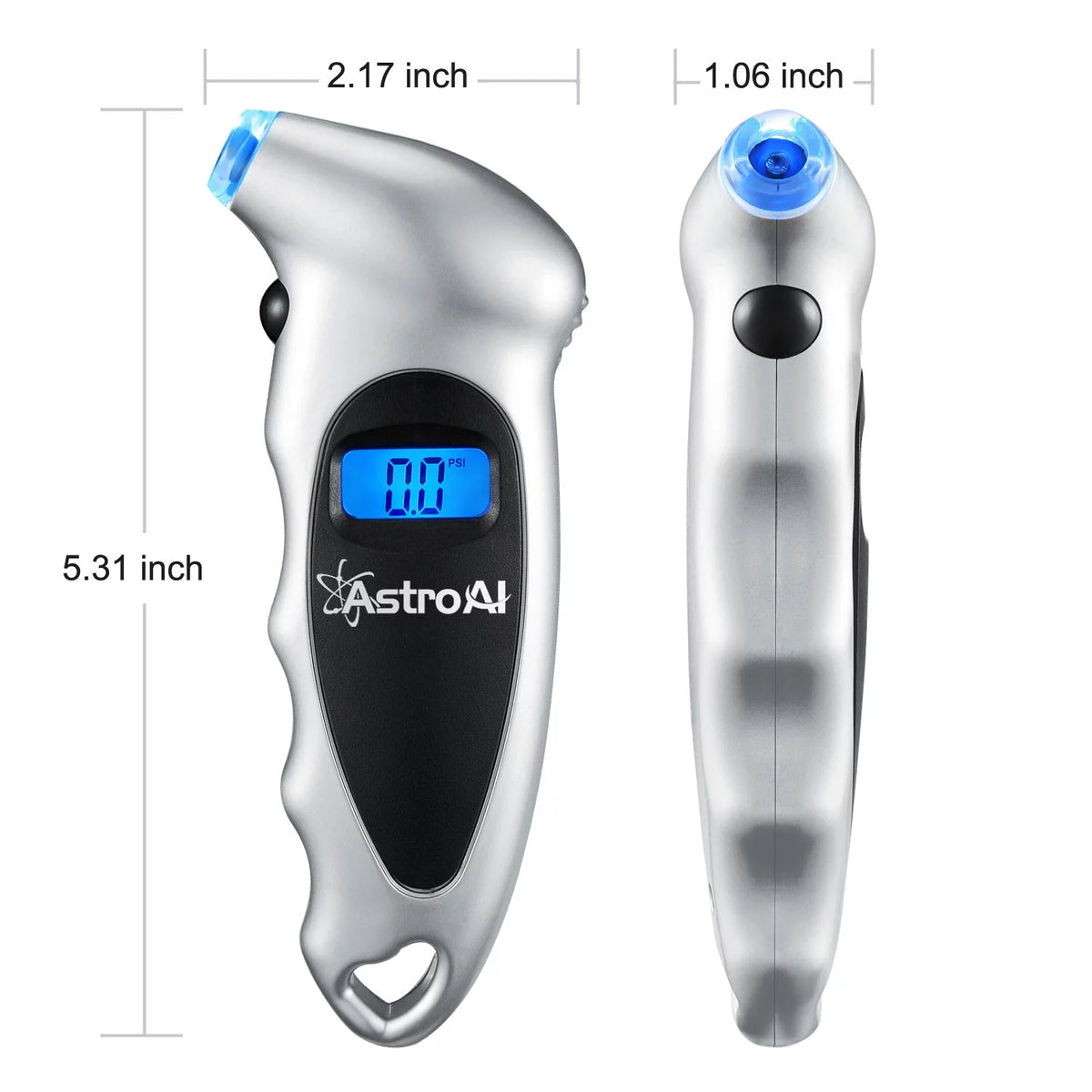 Tire Pressure Gauge, Digital Tester, Silver 1Pack L946