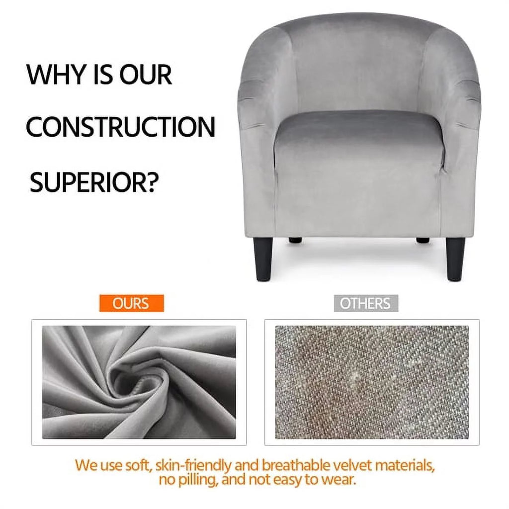 Ivory Polyester Boucle Accent Chair C913041