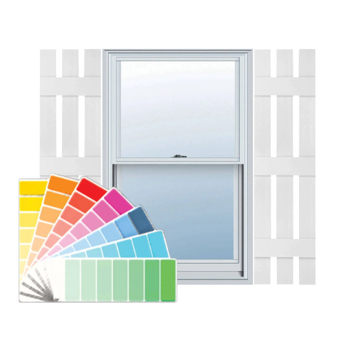 Board-n-Batten Shutters with Shutter-Loks, Per Pair O4270