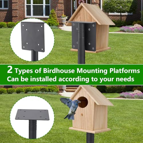 68in Adjustable Heavy-Duty Bird Feeder Pole with 5 Prong Base T518