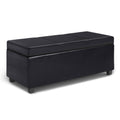 Black Rectangular Lift Top Storage Ottoman B459041