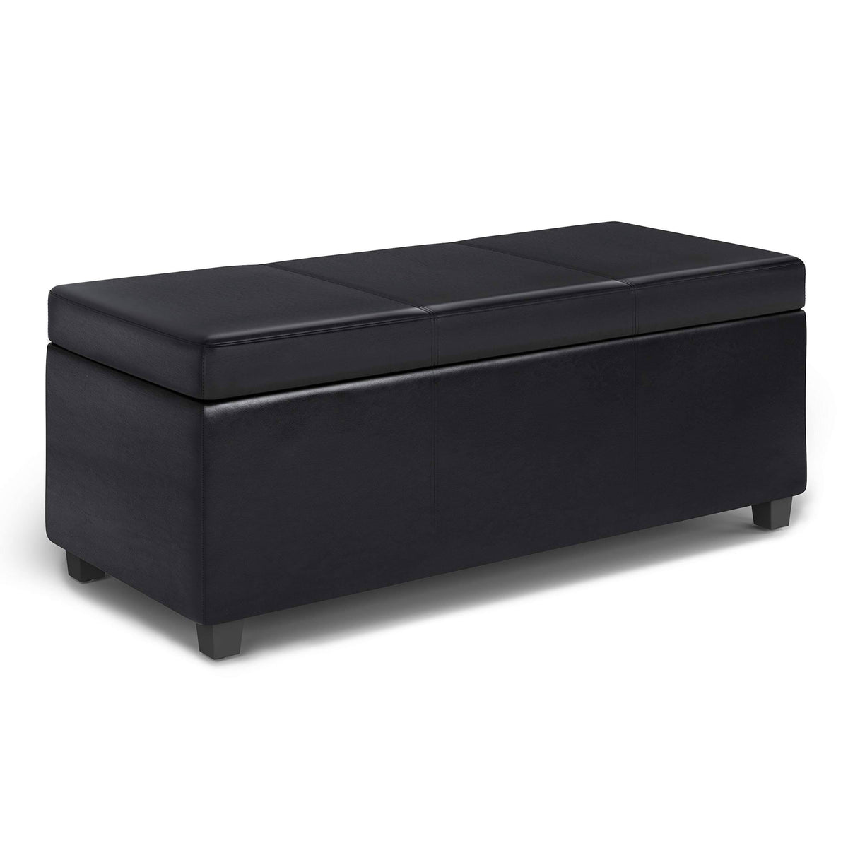 Black Rectangular Lift Top Storage Ottoman B459041