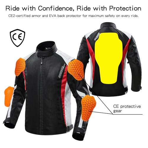 Mesh Motorcycle Jacket with CE Level 2 Armor Pads F66205