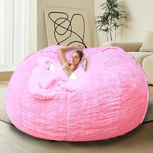 Black 6FT Embroidered Bean Bag Chair Cover P1581
