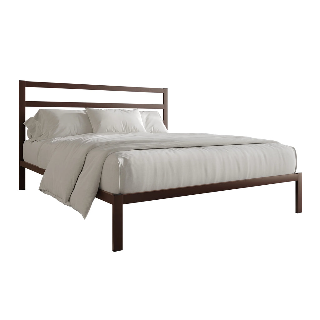 Queen Size Black Metal Platform Bed U520286