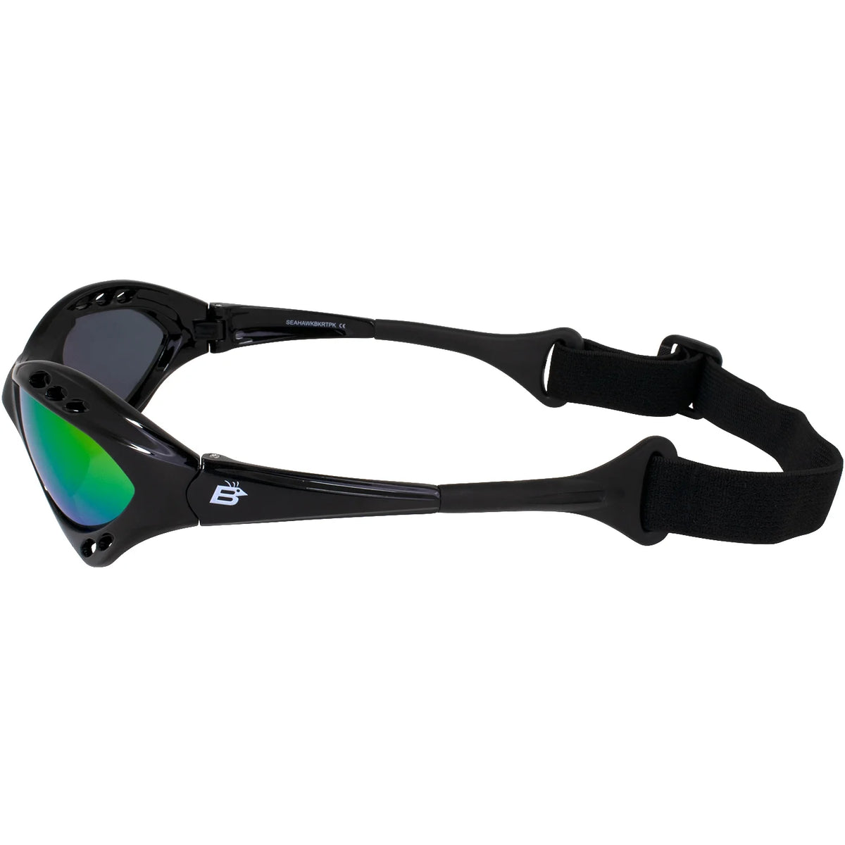 2 Pairs Padded Polarized Sunglasses w/Strap Silver w/Smoke Lens Black w/Pink Mirror Lens H29600