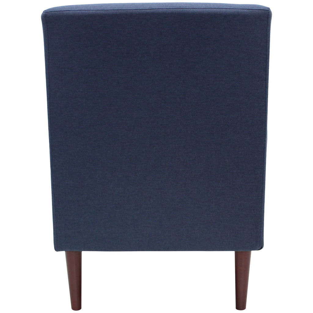 Navy Polyester Fabric Arm Chair P363