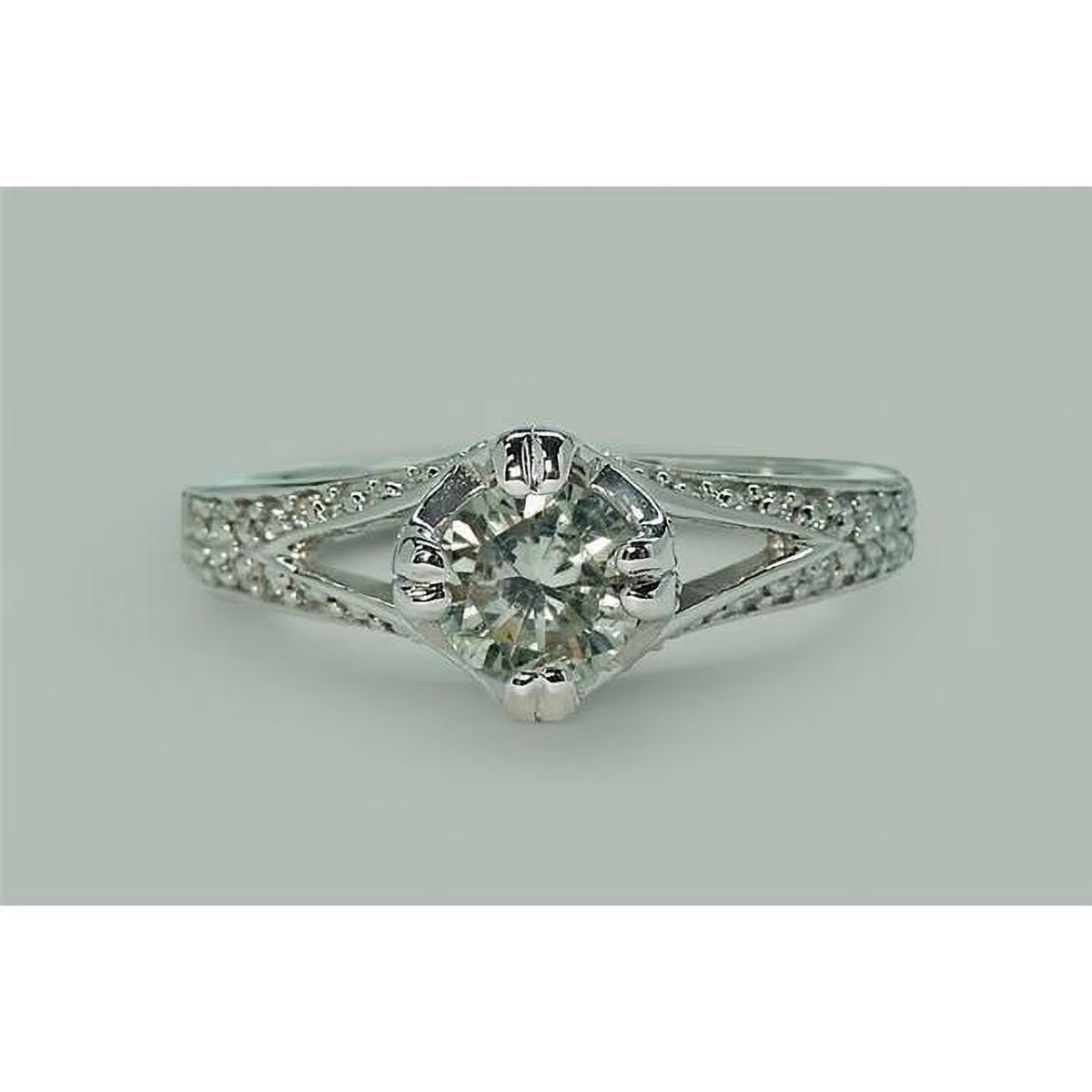 Split Shank Diamond Solitaire Engagement Ring X236