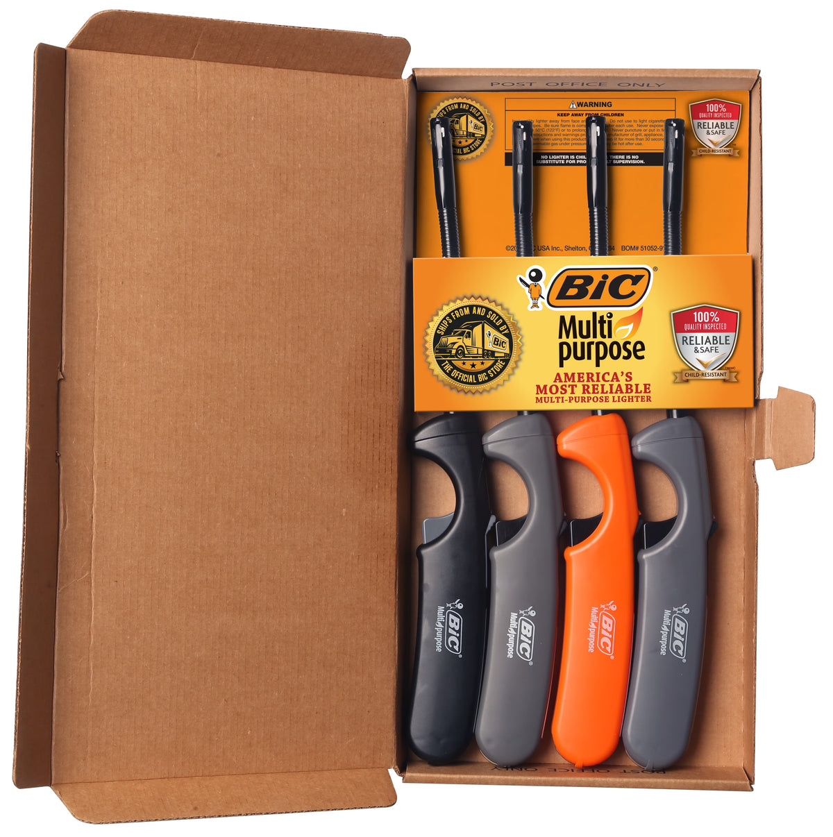 4 Count Multi Purpose Lighter with Long Flex Wand N922