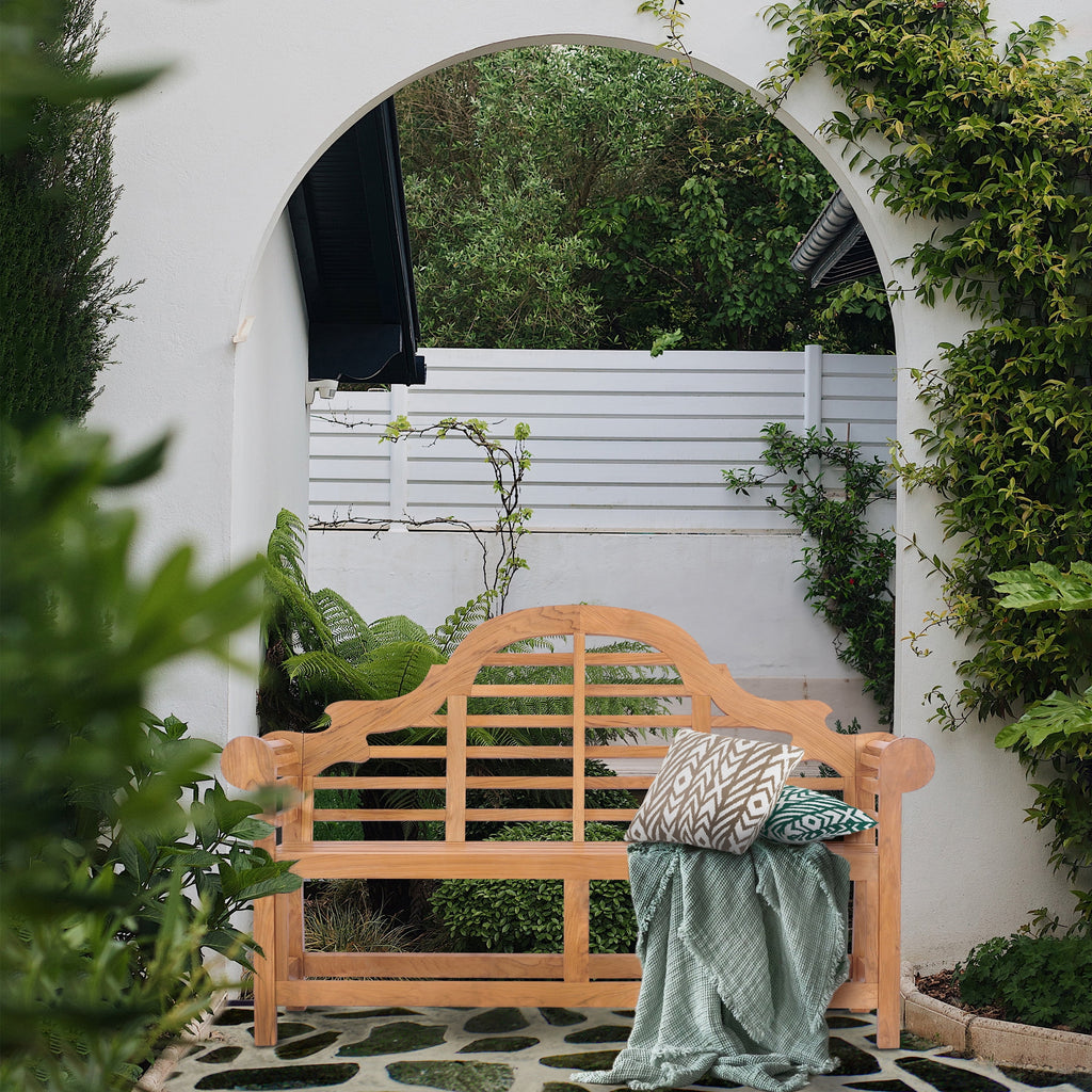Teak Wood Double Outdoor Bench J8710