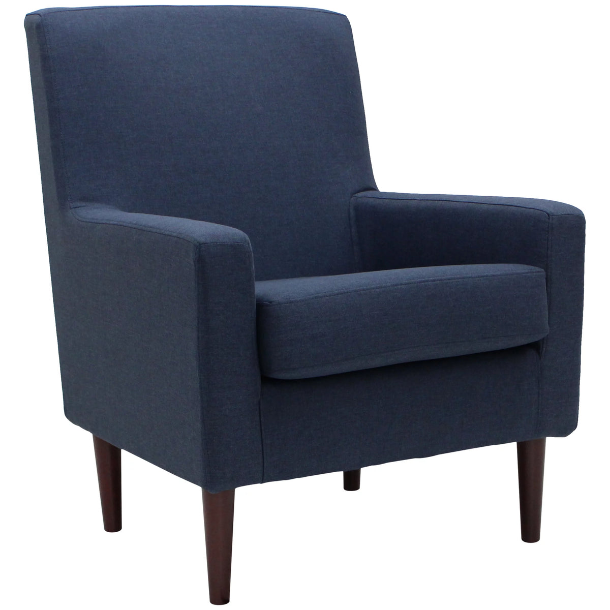 Navy Polyester Fabric Arm Chair P363