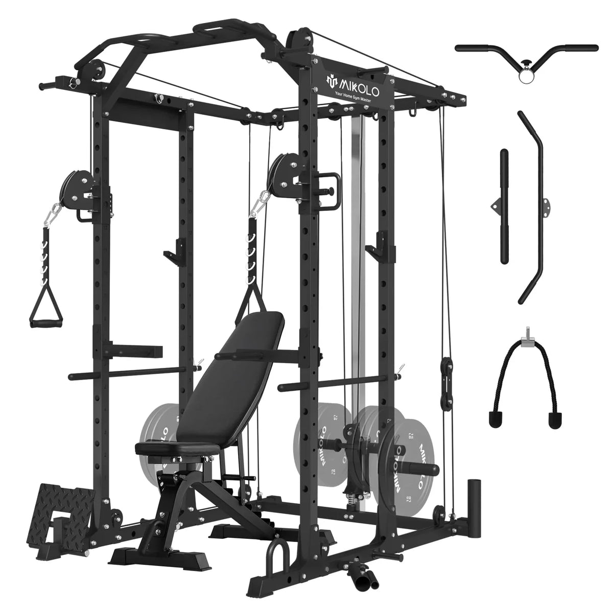 1500 lbs Power Rack Cage with Cable Crossover Machine S8720