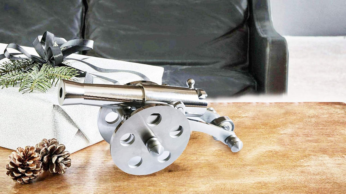 Mini Stainless Steel Cannon Model Pack of 2 H61473