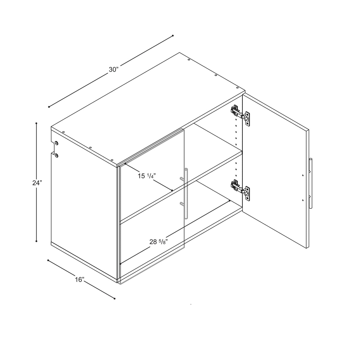 White Upper Storage Cabinet O181811