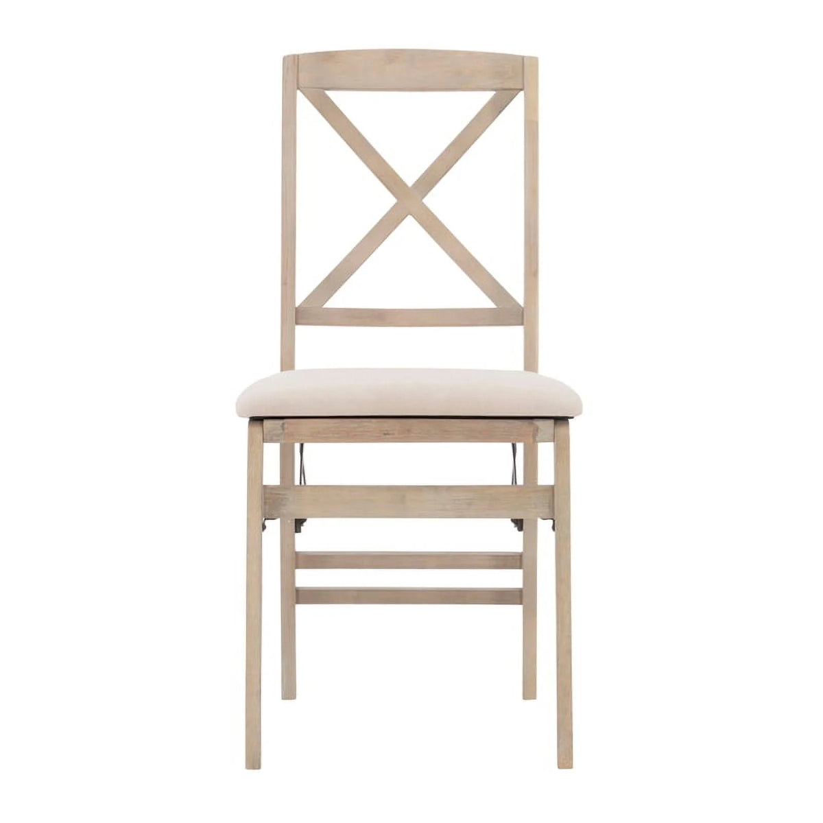 Set of Two Graywash Wood Folding Chairs U7712