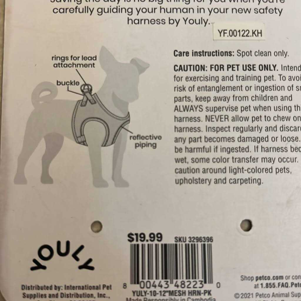 Mesh Dog Harness V960