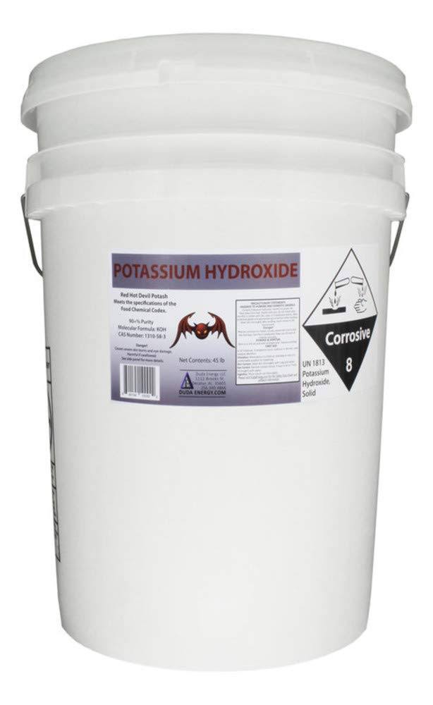 45 lb Pail Potassium Hydroxide Caustic Potash Flakes I455