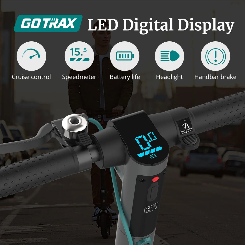 Charcoal Gray 8.5 Pneumatic Tire 250W Foldable Electric Scooter Q950