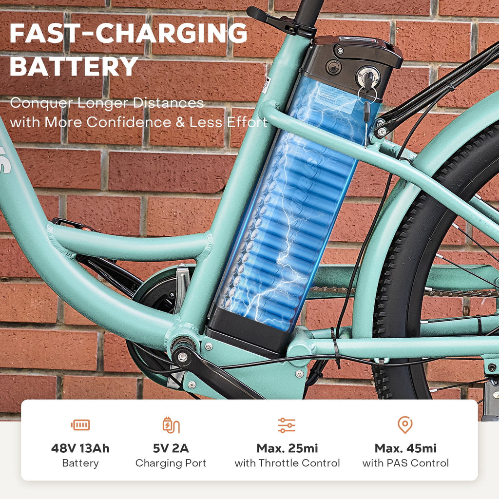 26" 500W Electric Bike with 48V 13Ah Battery B5110