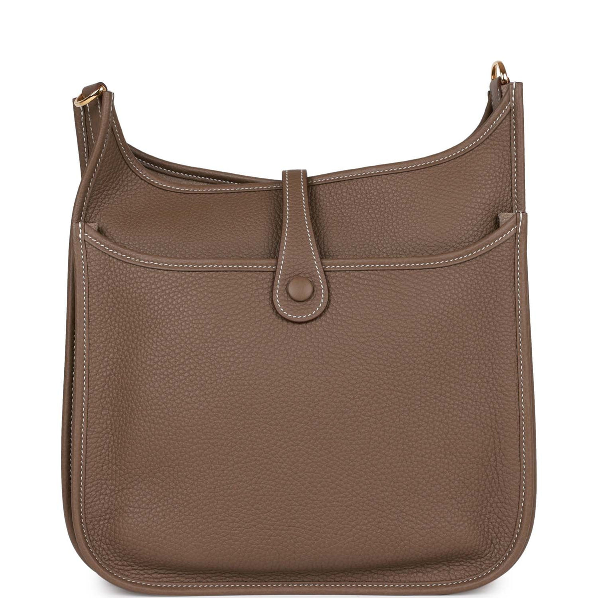 Etoupe Clemence Leather Bag M87699