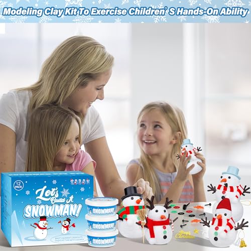 48 Pack Snowman Kit Christmas Crafts DIY Toys Kit E67353