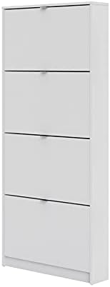 4 Drawer White Shoe Cabinet U4456