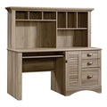 Modern Wood Computer Desk with Hutch O204426