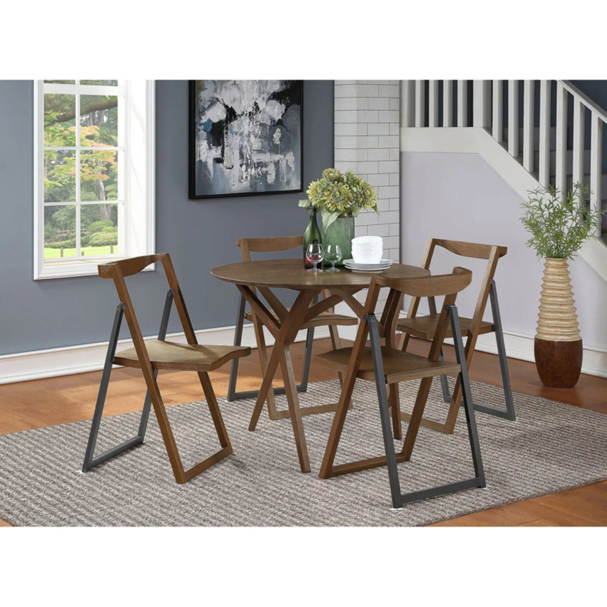 Adjustable Round Wood Dining Coffee Table S26068