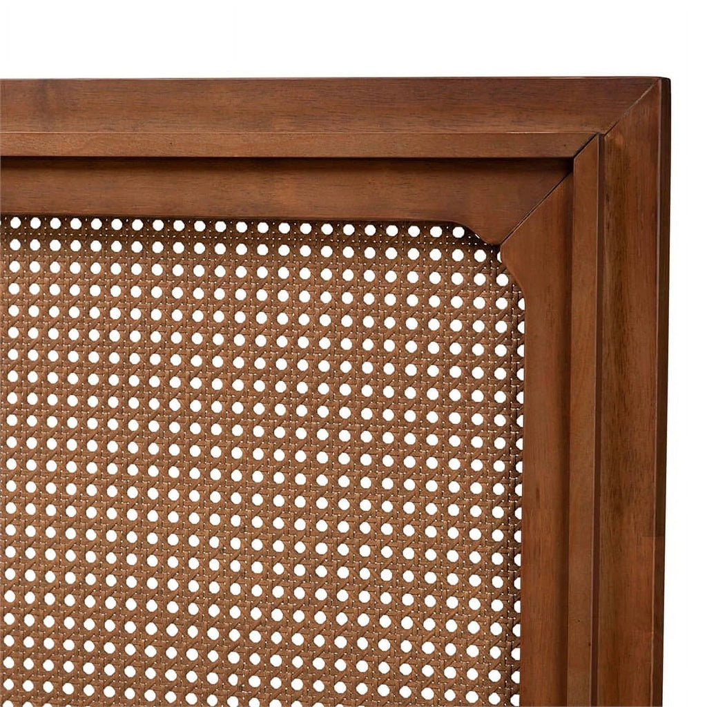 Wood & Rattan King Size Headboard L425561