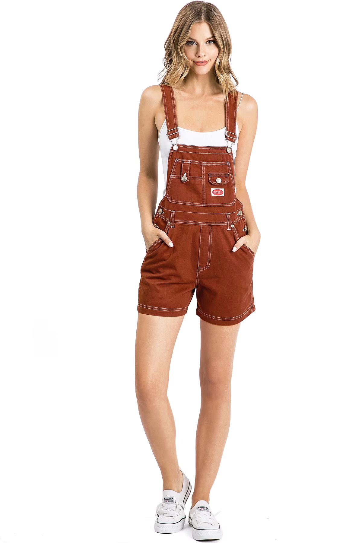 Mahogany L Classic Twill Short Overalls R96990