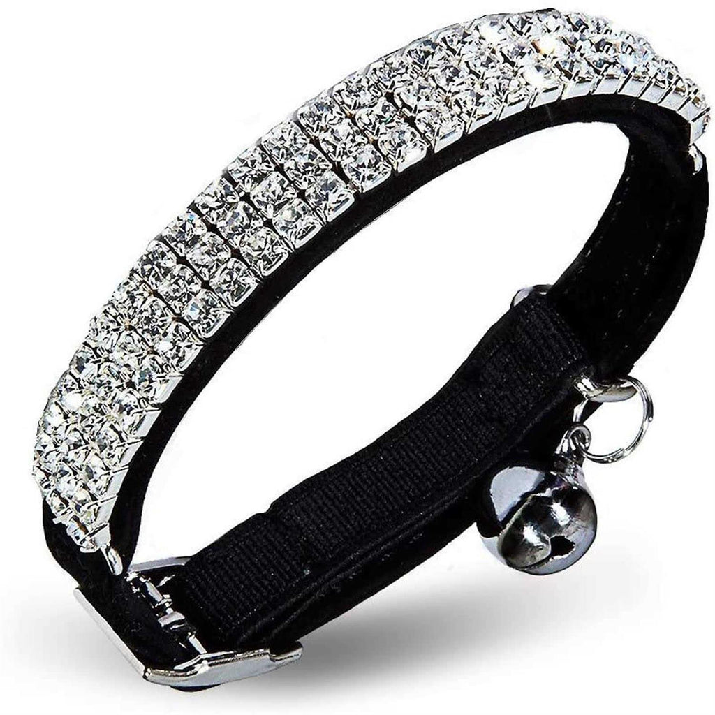 Soft Velvet Adjustable Cat Collar with Bells T485721